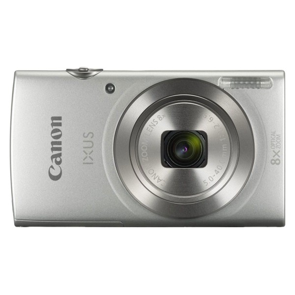 Canon ixus 185 plata kit cámara 20mp zoom 8x gran angular y funda de transporte