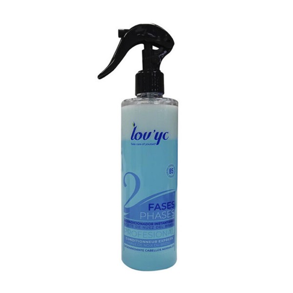 Lovyc bi-phase acondicionador instantaneo aceite de nuez del brasil cabellos normales 300ml