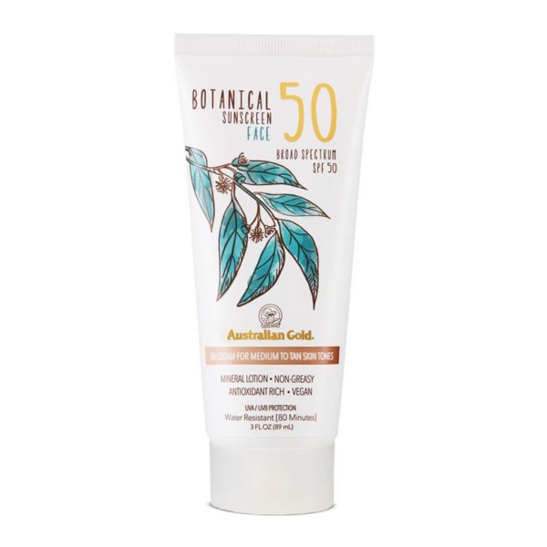 Australian gold botanical crema solar facial spf50 mineral lotion 89ml