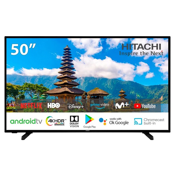 Hitachi 50hak5450 televisor smart tv 50" direct led uhd 4k hdr