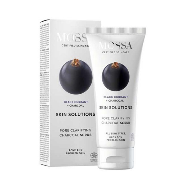 Mossa skin solutions exfoliante clarificante carbon black currant 60un