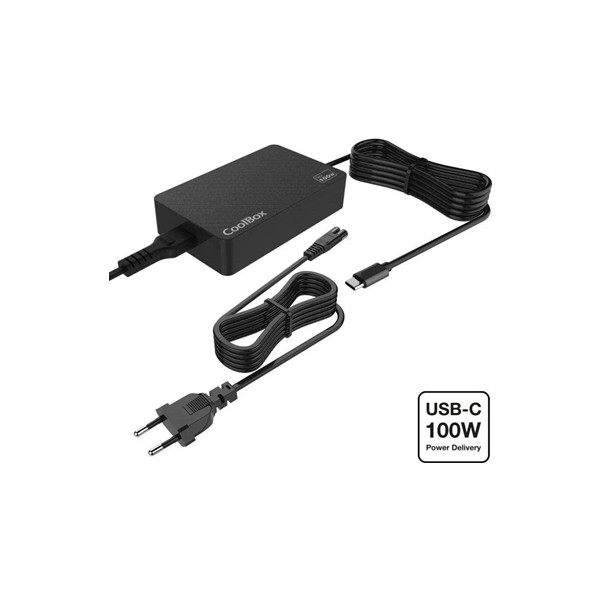 Coolbox cargador portátil gan usb-c 100w